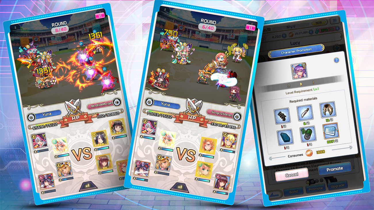 PVP fight in the arena